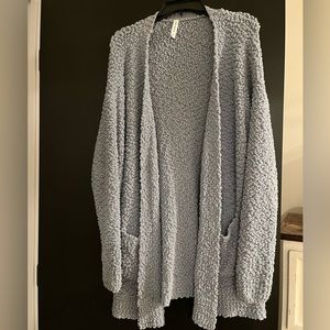 Popcorn Sweater Boutique Brand Zenana Blue XL